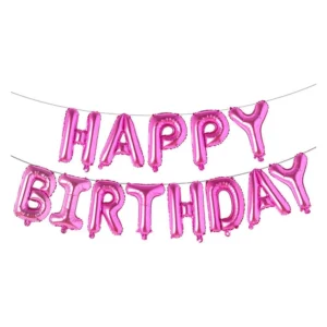 Pink Foil Birthday Banner