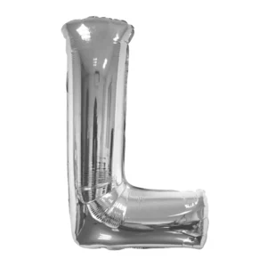 Party Midlinkerz Silver L Letter Balloon