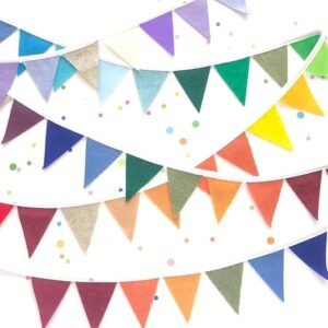 Rainbow Paper Triangle Flag