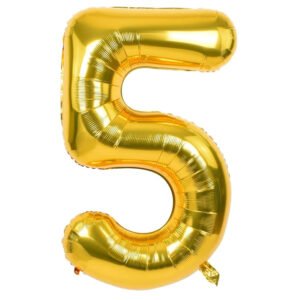 Party Midlinkerz Gold Number 5 Balloon