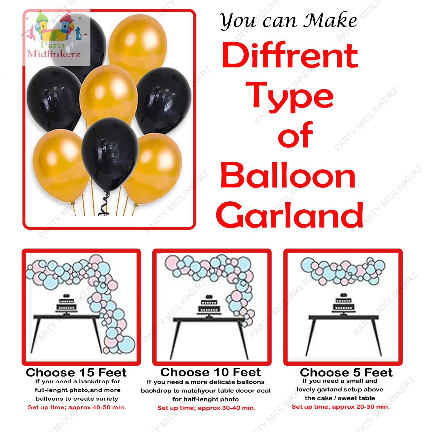 Party Midlinkerz Halloween Balloons- Pack Of 100 | Black And Orange Balloons For Halloween Decorations | Decorations Balloons | Halloween Theme Party Balloon (Latex) - Image 5