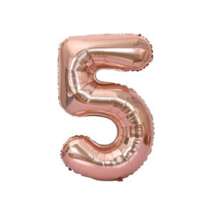 Party Midlinkerz Number Foil 5 Rose Gold