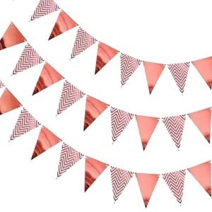Rosegold Paper Triangle Flag