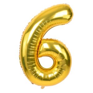 Party Midlinkerz Gold Number 6 Balloon