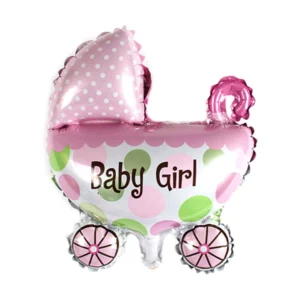Baby Girl Pram Foil Balloon