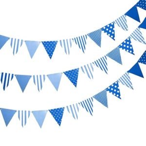 Blue Paper Triangle Flag