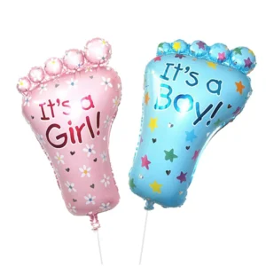 Its a boy and a Girl Foot Foil Balloons