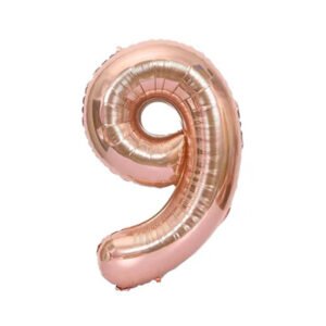 Party Midlinkerz Number Foil 9 Rose Gold