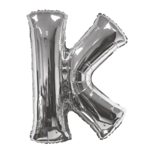 Party Midlinkerz Silver K Letter Balloon