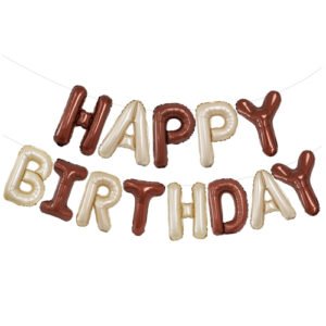 Cream and brown foil banner