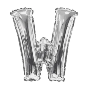 Party Midlinkerz Silver W Letter Balloon
