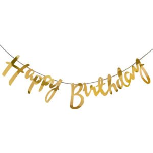 Gold Happy Birthday Bunting