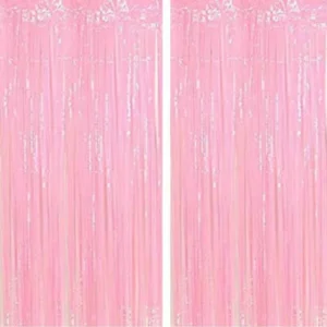 Pastel Pink Foil Curtain