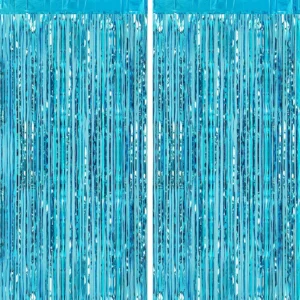 Sky Blue Foil Curtain