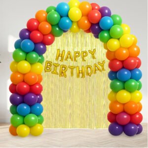 Midlinkerz Happy Birthday Multicolor Balloon Party Decoration Kit (35 Pcs)