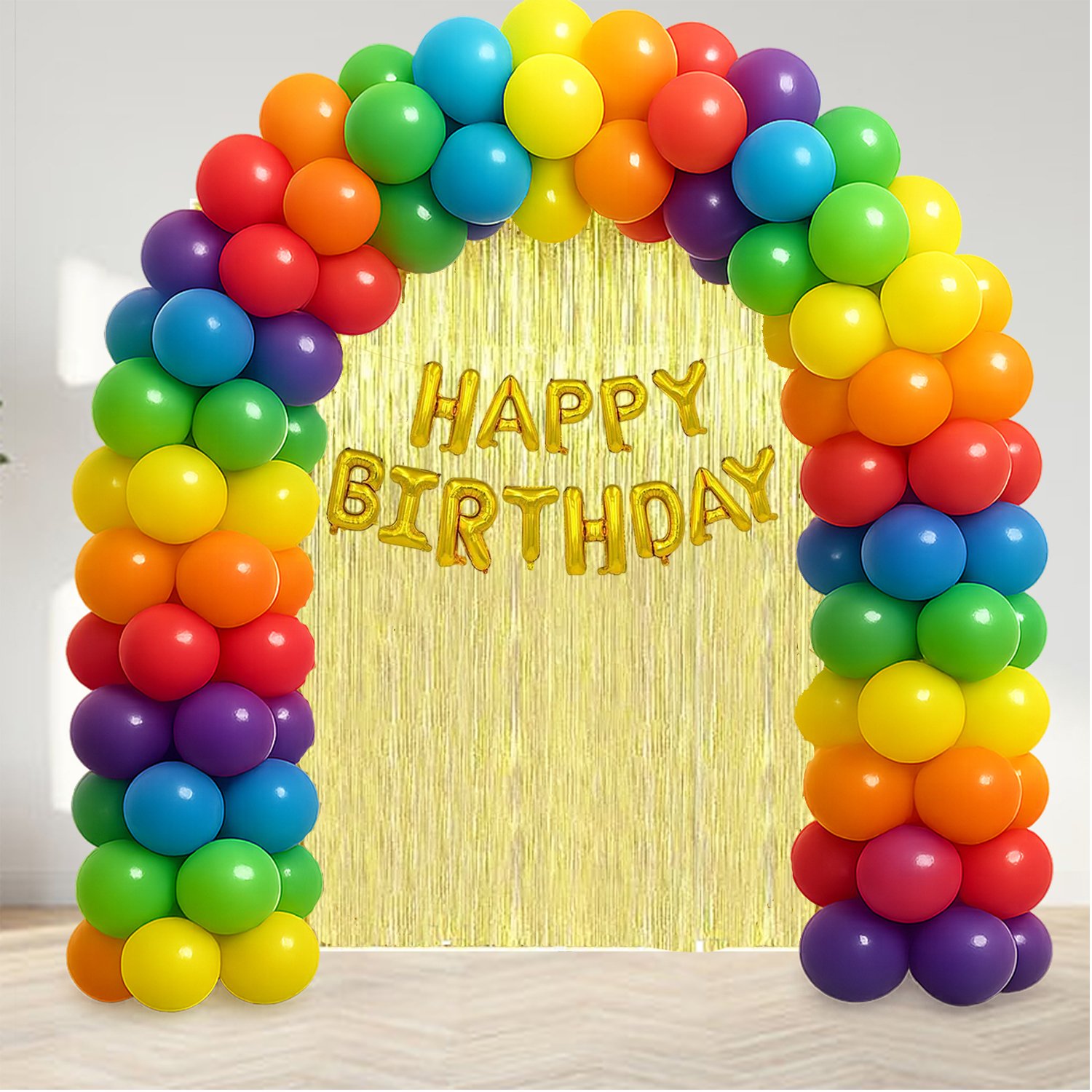Midlinkerz Happy Birthday Multicolor Balloon Party Decoration Kit (35 Pcs)