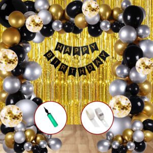 PARTY MIDLINKERZ Birthday Balloons for Decoration 45Pcs Happy Birthday Decoration Items Kit (Set of 45)