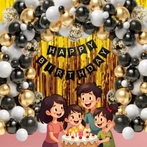 Party Midlinkerz Happy Birthday Decoration kit Combo - 40 Pcs for Birthday Decor (Set of 40)