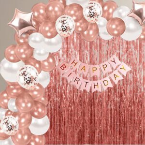 Party Midlinkerz Solid Elegant Birthday Decoration Kit for Kids, Husband, Bhabhi, Wife, Couple of 43pcs Balloon (Multicolor, Pack of 43)