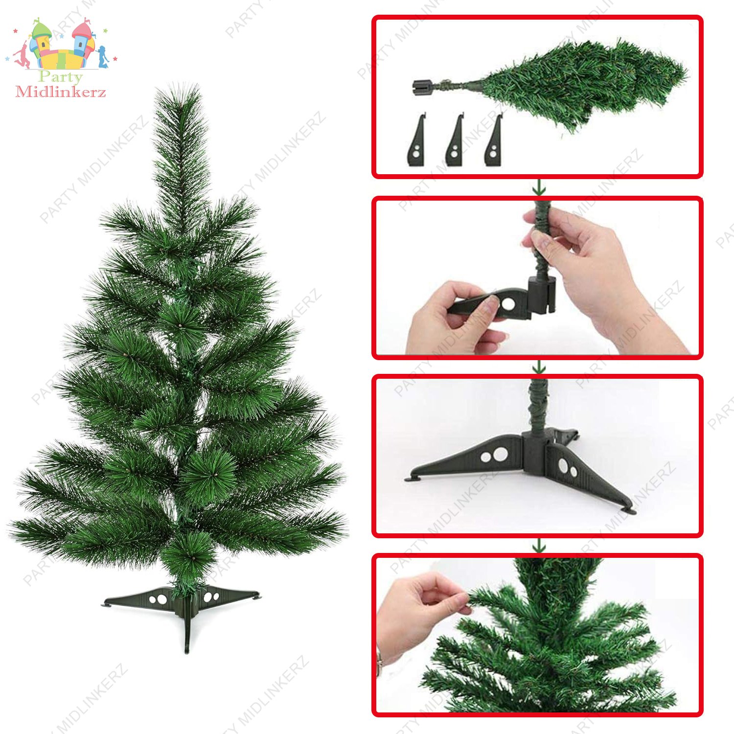 Party Midlinkerz Artificial Christmas Tree (Green) - Image 4