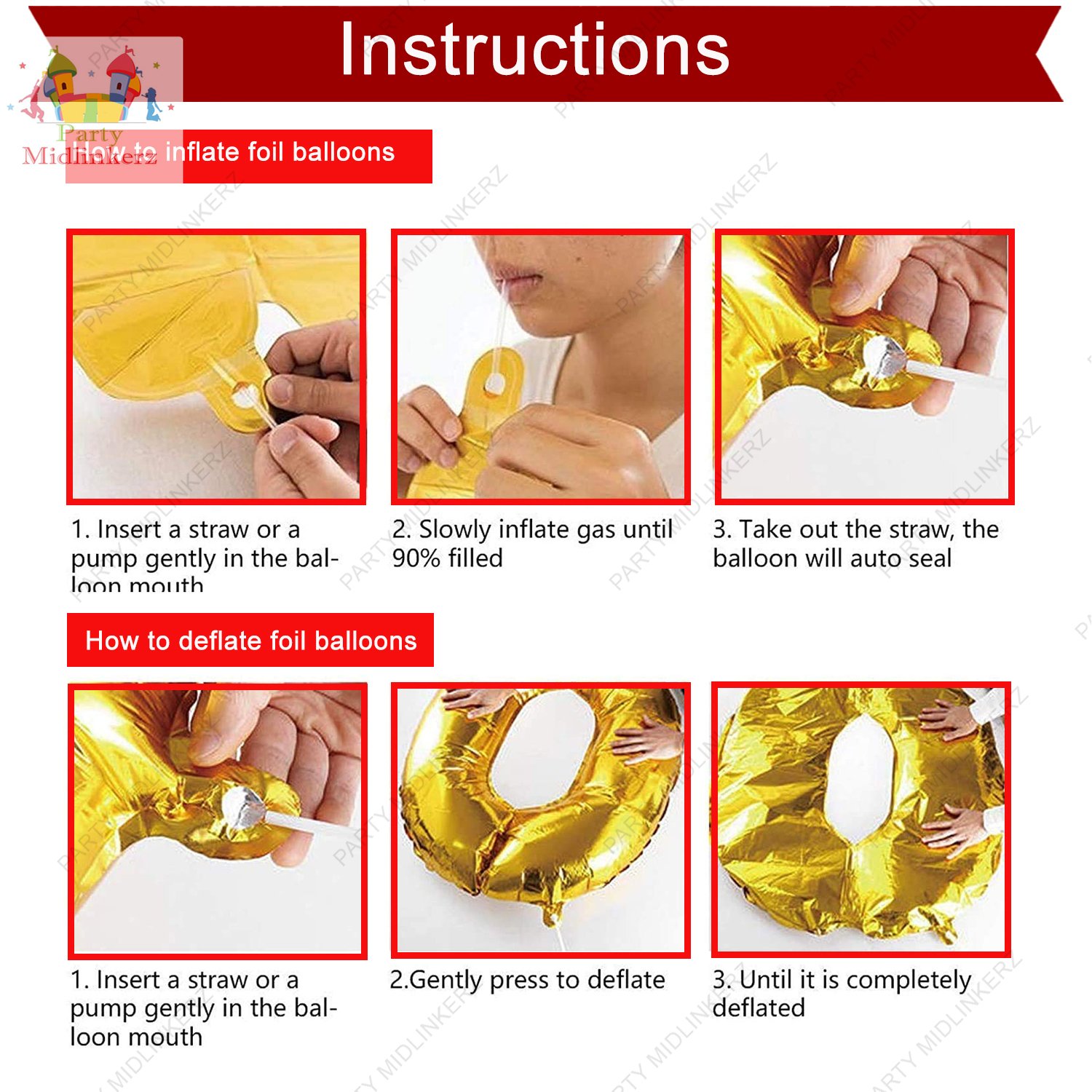 PARTY MIDLINKERZ No.23 Rose Gold Foil Balloon for 23rd Year Birthday Decoration Items - Image 5